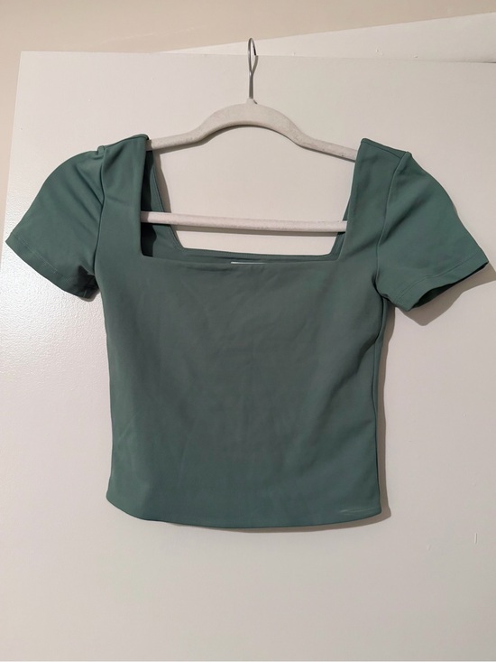 Babaton Tops - Babaton Green Square-Neck Crop Top